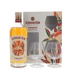 Cihuatán Rum Cinabrio Mit Zwei Gläsern 12 Jahre